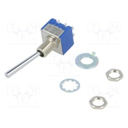 1 pcs x Nidec Copal Electronics - 8D2021-Z - Switch: toggle, Pos: 3, DP3T, ON-OFF-ON, 6A/125VAC, -30÷85°C, 8