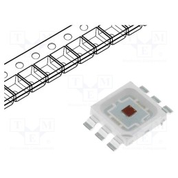 1 pcs x OPTOSUPPLY - OSR5XAT3C1E - Power LED, red, 120°, 700mA, λd: 620÷630nm, Pmax: 2.4W, P: 3W, 70÷80lm