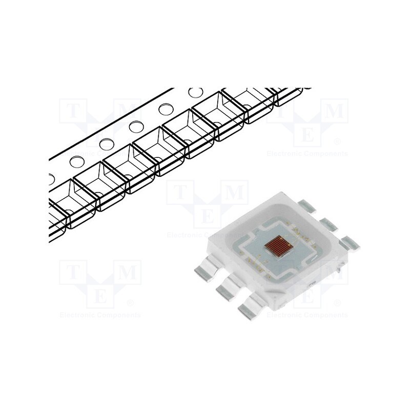 1 pcs x OPTOSUPPLY - OSR5XAT3C1E - Power LED, red, 120°, 700mA, λd: 620÷630nm, Pmax: 2.4W, P: 3W, 70÷80lm