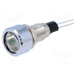 1 pcs x MENTOR - 2672.8081 - Indicator: LED, flat, green, Ø8mm, for PCB, brass, ØLED: 5mm