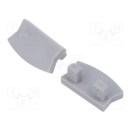 1 pcg x GTV Poland - PA-ZASGLAXMNK-00 - Cap for LED profiles, silver, 10pcs.