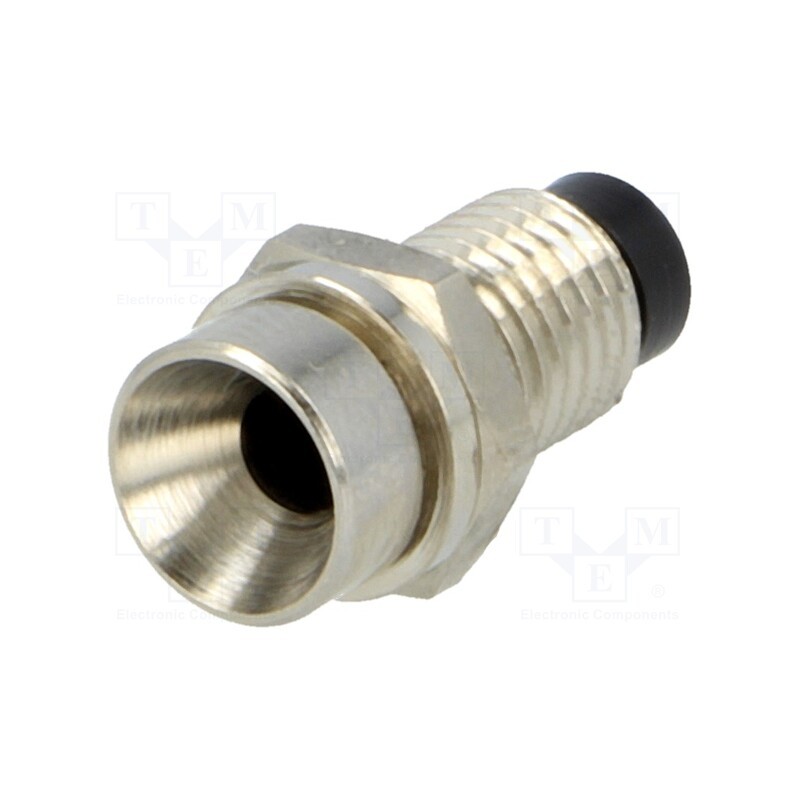 1 pcs x TORIVAC - PLED-31 NICKEL PLATE - LED holder, 3mm, nickel, concave, with plastic plug