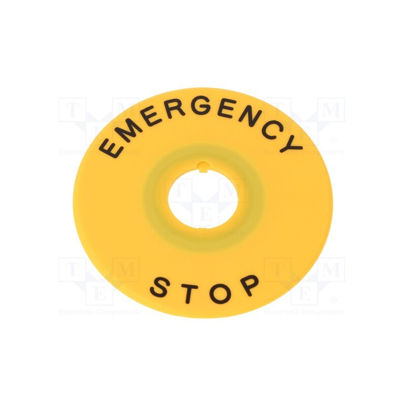 1 pcs x IDEC - HAAV4-27 - Warning plate, 16mm, Ømount.hole: 16mm, Ø: 60mm