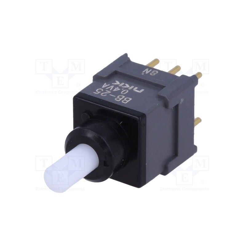 1 pcs x NKK SWITCHES - BB25AP - Switch: push-button, Pos: 2, DPDT, 0.01A/28VAC, 0.01A/28VDC, 500MΩ