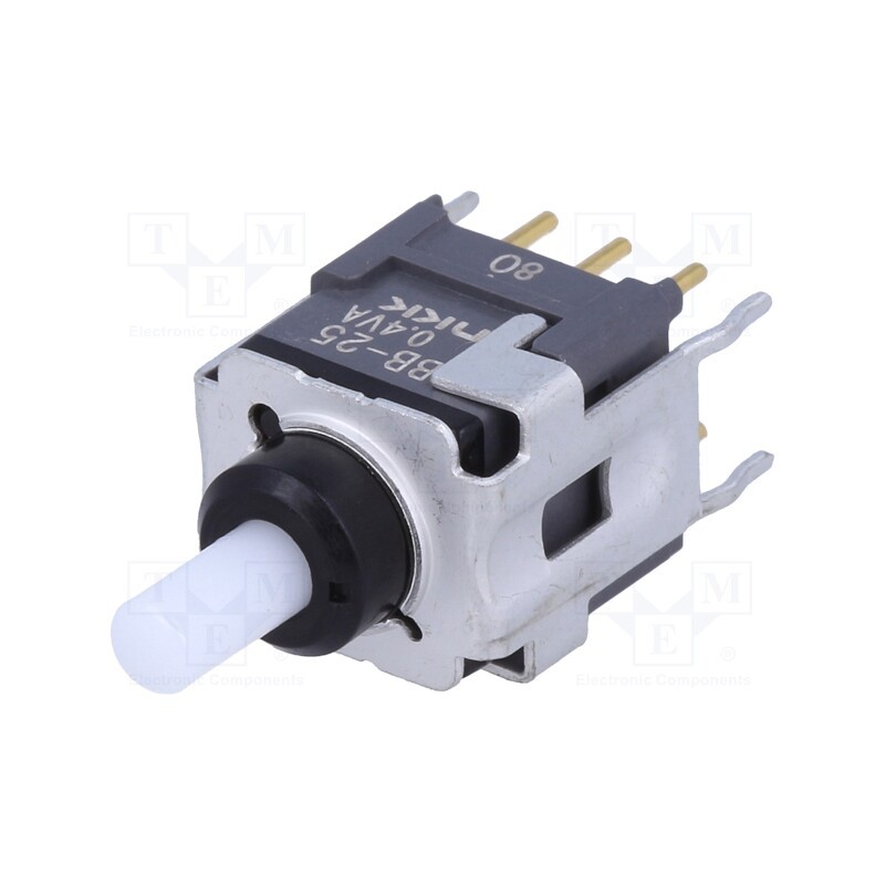 1 pcs x NKK SWITCHES - BB25AB - Switch: push-button, Pos: 2, DPDT, 0.01A/28VAC, 0.01A/28VDC, 500MΩ