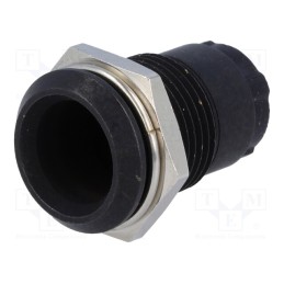 1 pcs x SIGNAL-CONSTRUCT - SMD1 149 - LED holder, 10mm, metal, concave, with plastic plug, black