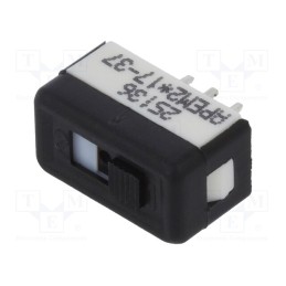 1 pcs x APEM - 25136NAB - Switch: slide, Pos: 2, SPDT, 2A/250VAC, ON-ON, No.of term: 3