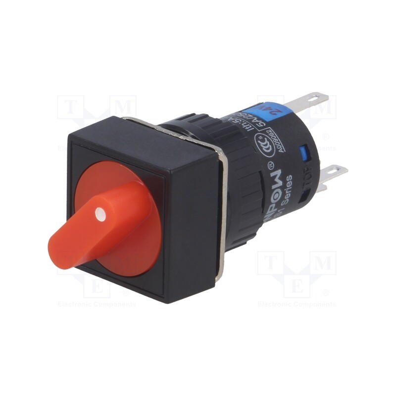 1 pcs x ONPOW - LAS1-AF-11X/21/R/24V - Switch: rotary, Pos: 2, SPDT, 3A/220VAC, 2A/24VDC, -20÷55°C, 50mΩ