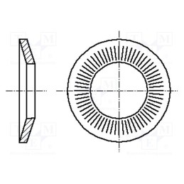 100 pcs x BOSSARD - 2064138 - Washer, conical, M4, D10mm, h1.4mm, A2 stainless steel, BN 2332