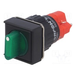 1 pcs x ONPOW - LAS1F-11X/2/G/24V - Switch: rotary, Pos: 2, SPST-NO + SPST-NC, 3A/220VAC, 2A/24VDC