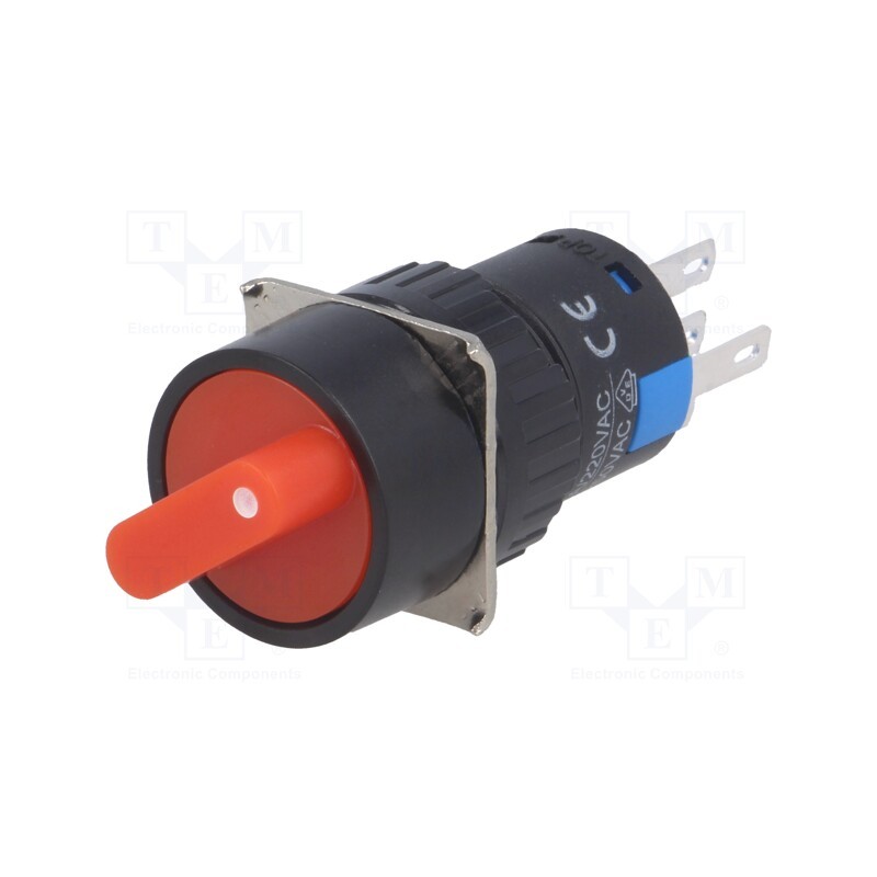 1 pcs x ONPOW - LAS1-AY-11X/21/R/24V - Switch: rotary, Pos: 2, SPDT, 3A/220VAC, 2A/24VDC, -20÷55°C, 50mΩ