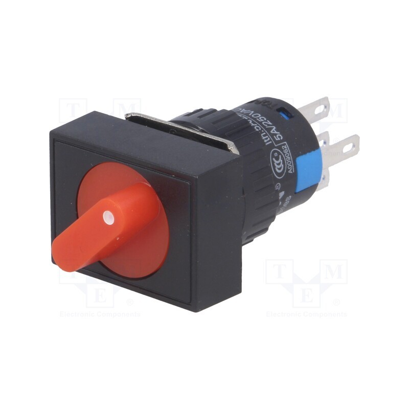 1 pcs x ONPOW - LAS1-AJ-11X/21/R/12V - Switch: rotary, Pos: 2, SPDT, 3A/220VAC, 2A/24VDC, -20÷55°C, 50mΩ