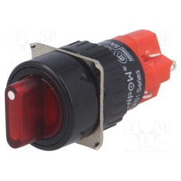 1 pcs x ONPOW - LAS1Y-11X/2/R/24V - Switch: rotary, Pos: 2, SPST-NO + SPST-NC, 3A/220VAC, 2A/24VDC