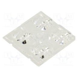 1 pcs x LEDIL - C15021_STRADA-2X2-SCL - LED lens, square, transparent, H: 7.8mm, Body dim: 50x50mm