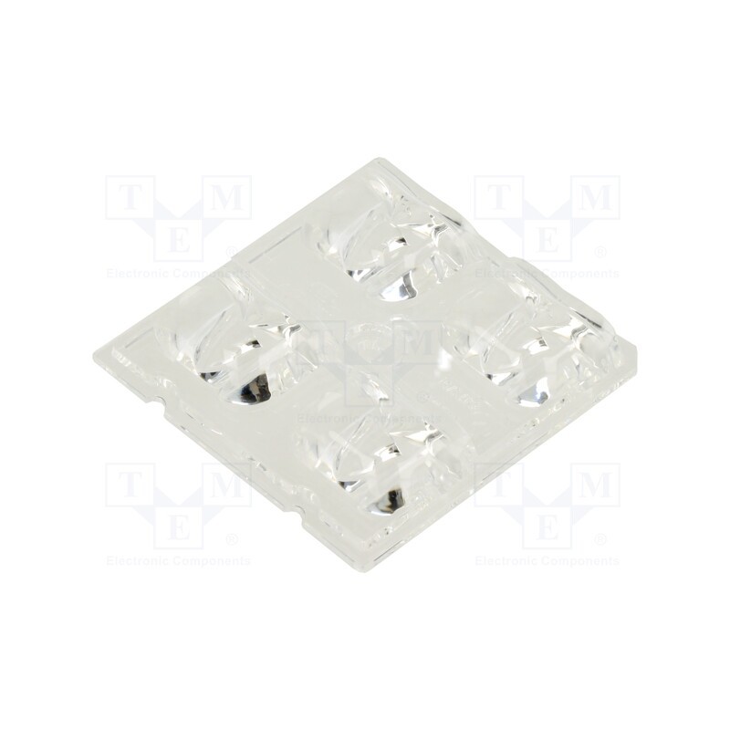 1 pcs x LEDIL - C15021_STRADA-2X2-SCL - LED lens, square, transparent, H: 7.8mm, Body dim: 50x50mm