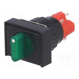 1 pcs x ONPOW - LAS1J-11X/2/G/24V - Switch: rotary, Pos: 2, SPST-NO + SPST-NC, 3A/220VAC, 2A/24VDC