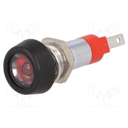 1 pcs x SIGNAL-CONSTRUCT - SMPD08014 - Indicator: LED, flat, red, 24÷28VDC, 24÷28VAC, Ø8.2mm, IP67, brass