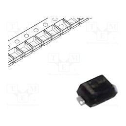 5 pcs x ONSEMI - NSR0620P2T5G - Diode: Schottky rectifying, SMD, 20V, 0.5A, SOD923,