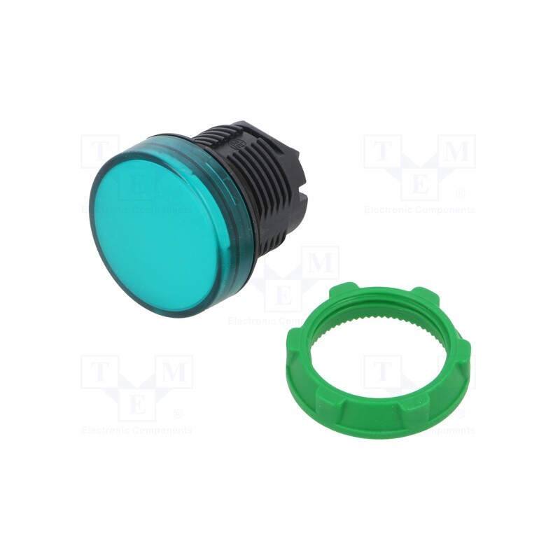 1 pcs x SCHNEIDER ELECTRIC - ZB5AV033 - Control lamp, 22mm, Harmony XB5, -25÷70°C, Ø22mm, IP66, green