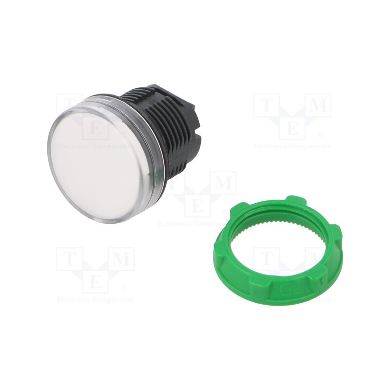 1 pcs x SCHNEIDER ELECTRIC - ZB5AV013 - Control lamp, 22mm, Harmony XB5, -25÷70°C, Ø22mm, IP66, white