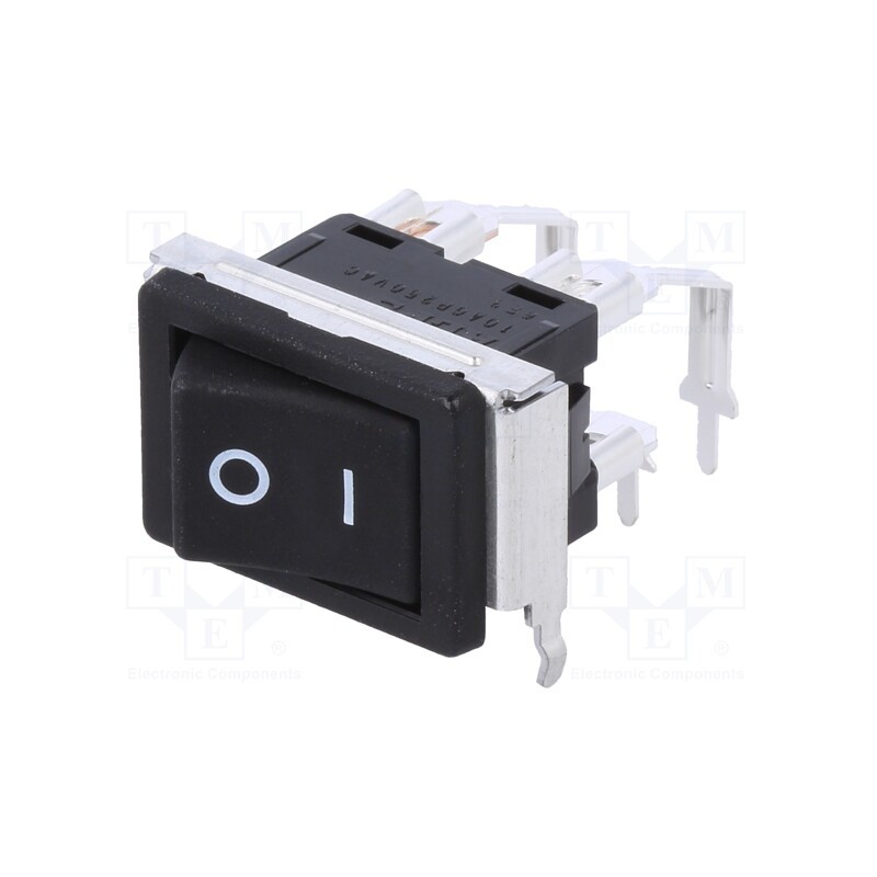 1 pcs x ALPS - SDDJE30400 - ROCKER, DPST, Pos: 2, OFF-ON, 10A/250VAC, black, 100mΩ, -10÷55°C