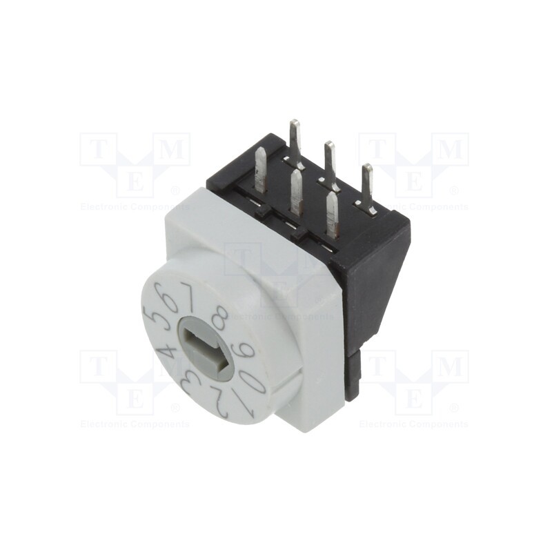 1 pcs x PTR HARTMANN - P65THR102L254 - Encoding switch, DEC/BCD, Pos: 10, THT, Rcont max: 80mΩ, P65
