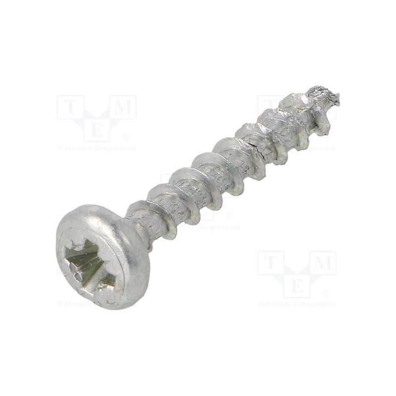 100 pcs x BOSSARD - 1083406 - Screw, 4x25, Head: cheese head, Pozidriv, PZ2, steel, zinc, SPAX®