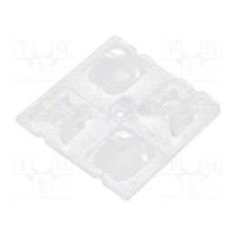 1 pcs x LEDIL - C12360_STRADA-2X2-DNW - LED lens, square, transparent, H: 12.27mm, Body dim: 50x50mm