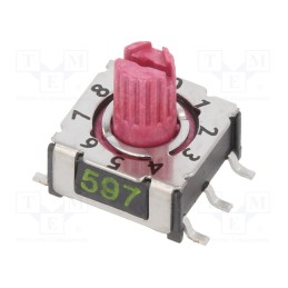 1 pcs x PTR HARTMANN - P36SMT301 - Encoding switch, DEC/BCD, Pos: 10, SMD, Rcont max: 80mΩ, P36