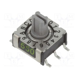 1 pcs x PTR HARTMANN - P36SMT803 - Encoding switch, HEX/BCD, Pos: 16, SMD, Rcont max: 80mΩ, P36