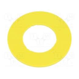 1 pcs x SIEMENS - 3SU1900-0BA31-0AA0 - Warning plate, 22mm, 3SU1.5, -25÷70°C, Ømount.hole: 22mm, Ø: 45mm