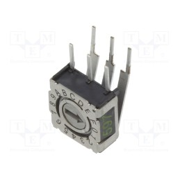1 pcs x PTR HARTMANN - P36THR103L254 - Encoding switch, HEX/BCD, Pos: 16, THT, Rcont max: 80mΩ, P36
