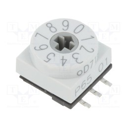 1 pcs x PTR HARTMANN - P65SMT701 - Encoding switch, DEC/BCD, Pos: 10, SMD, Rcont max: 80mΩ, P65
