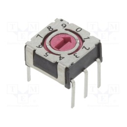 1 pcs x PTR HARTMANN - P36THR101 - Encoding switch, DEC/BCD, Pos: 10, THT, Rcont max: 80mΩ, P36