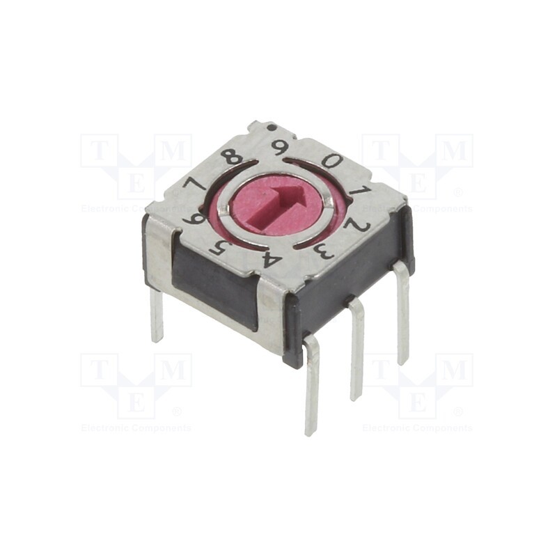 1 pcs x PTR HARTMANN - P36THR101 - Encoding switch, DEC/BCD, Pos: 10, THT, Rcont max: 80mΩ, P36