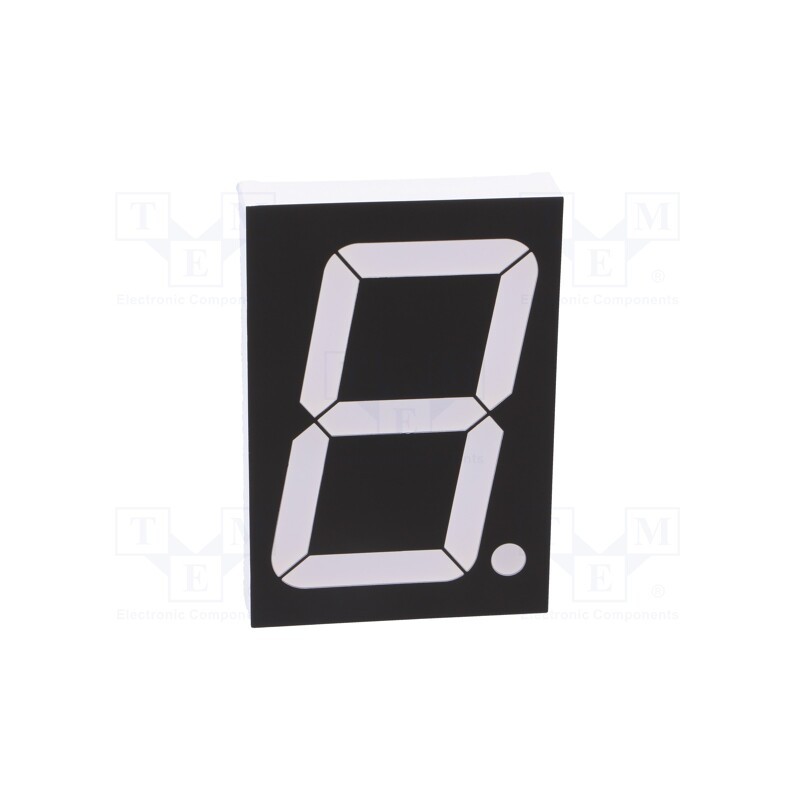 1 pcs x OPTO Plus LED - OPD-S23010LE-BW - Display: LED, 7-segment, 56mm, 2.3', No.char: 1, red, 120mcd, anode