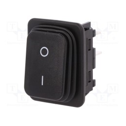 1 pcs x Marquardt - 1932.3112 - ROCKER, DPST, Pos: 2, OFF-ON, 20A/250VAC, black, none, 100mΩ, 1932