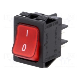 1 pcs x COMELUX - 4010I1506 - ROCKER, SPST, Pos: 2, ON-OFF, 16A/250VAC, red, Backlight colour: red