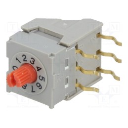 1 pcs x NKK SWITCHES - NDKC10H - Encoding switch, DEC/BCD, Pos: 10, angular, Rcont max: 30mΩ, ND3