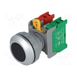 1 pcs x AUSPICIOUS - XB30-1O/C BK - Switch: push-button, 30mm, Stabl.pos: 1, NC + NO, black, IP65, XB30