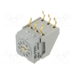 1 pcs x NKK SWITCHES - NDFR10H - Encoding switch, Pos: 10, THT, Rcont max: 80mΩ, Rinsul min: 1GΩ