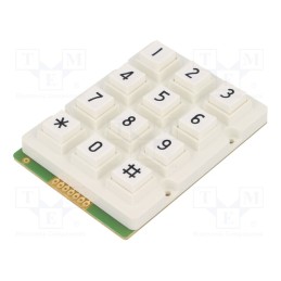 1 pcs x ACCORD - AK-207-N-WWB - Keypad: plastic, No.of butt: 12, none, plastic, 200mΩ, 1N, 20mA