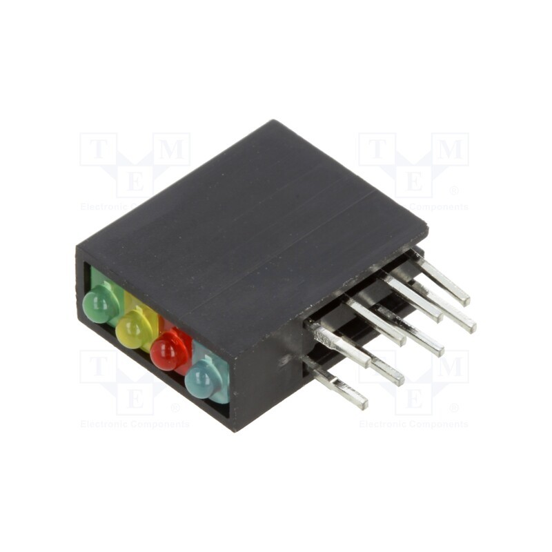 1 pcs x BIVAR - H485CGYHBWD - LED, in housing, red,blue,green,yellow, 1.8mm, No.of diodes: 4
