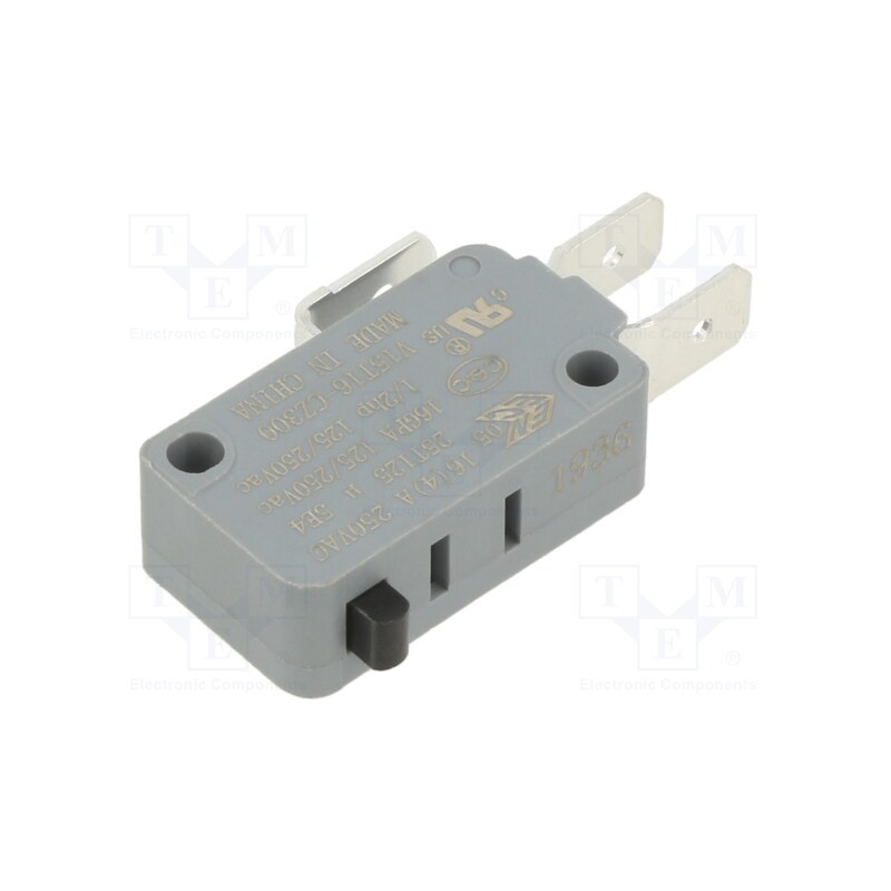 1 pcs x HONEYWELL - V15T16-CZ300 - Microswitch SNAP ACTION, 16A/250VAC, without lever, SPDT, Pos: 2