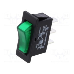 1 pcs x TE Connectivity - 1634202-6 - ROCKER, SPST, Pos: 2, ON-OFF, 10A/250VAC, black, filament lamp, 50mΩ