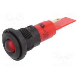 1 pcs x CML INNOVATIVE TECHNOLOGIES - 19371250 - Indicator: LED, red, 12VDC, 12VAC, Ø16mm