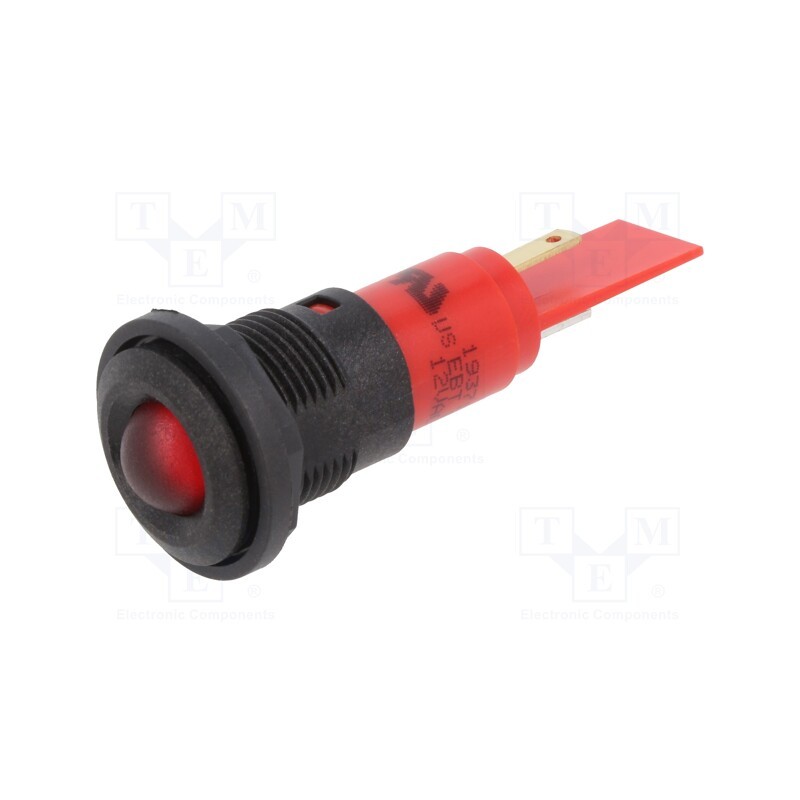 1 pcs x CML INNOVATIVE TECHNOLOGIES - 19371250 - Indicator: LED, red, 12VDC, 12VAC, Ø16mm