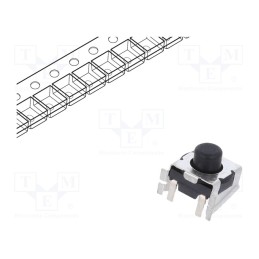 1 pcs x C&K - KT11B2SAM34 LFS - Microswitch TACT, SPST-NO, Pos: 2, 0.03125A/32VDC, SMT, OFF-(ON)