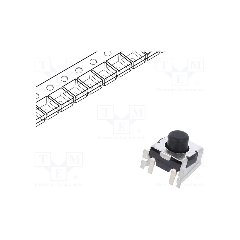 1 pcs x C&K - KT11B2SAM34 LFS - Microswitch TACT, SPST-NO, Pos: 2, 0.03125A/32VDC, SMT, OFF-(ON)