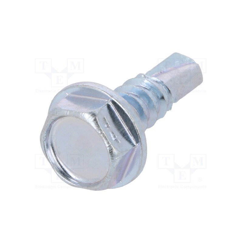 100 pcs x BOSSARD - 1394746 - Screw, for metal, with flange, 4.8x16, Head: hexagonal, 8mm, zinc